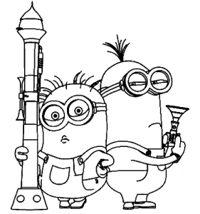 Coloriage de Minions à colorier pour enfants