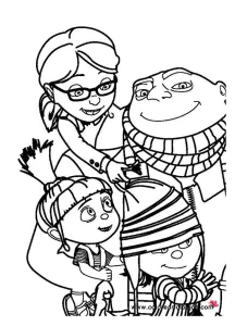 Coloriage De Moi Moche Et Méchant Gratuit à Colorier