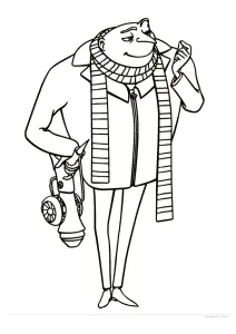 Coloriage De Moi Moche Et Méchant à Imprimer Pour Enfants