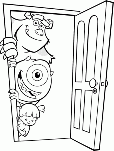 Bob, Sully Et Bouh Derrière La Porte