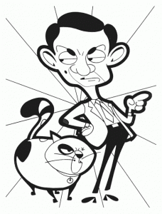 Coloriage de Mr Bean à telecharger gratuitement