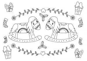 Chevaux à Bascule De Noël