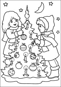 Coloriage Vintage De Noël