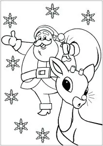 Rodolphe Le Renne Au Nez Rouge Et Le Père Noël