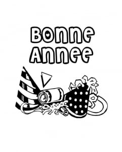 Coloriage nouvel an bonne annee 3