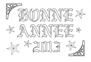 Coloriage nouvel an bonne annee 9