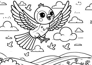 Coloriages d'Oiseaux à imprimer pour enfants Coloriages d'faciles Oiseaux à imprimer pour enfants