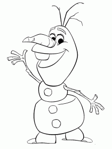 Coloriage de Olaf (La reine des neiges) à telecharger gratuitement