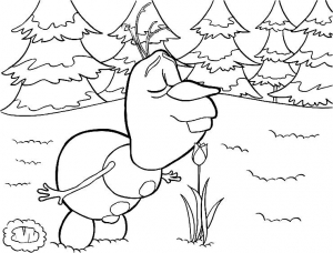 Coloriage de Olaf (La reine des neiges) gratuit à colorier