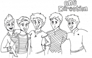 Coloriage one direction 1 2
