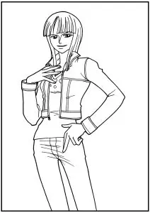 Personnage Féminin à Colorier
