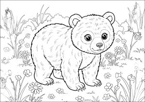 Coloriages d'Ours à imprimer pour enfants Coloriages d'faciles Ours à imprimer pour enfants