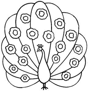 Dessin De Paon Gratuit à Imprimer Et Colorier