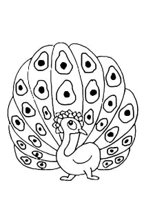 Coloriage De Paon à Colorier Pour Enfants