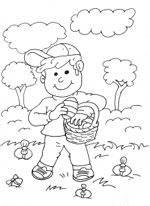Coloriage De Pâque à Colorier Pour Enfants