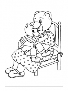 Coloriage petit ours brun 12