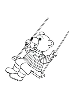 Coloriage de petit ours brun à imprimer gratuitement