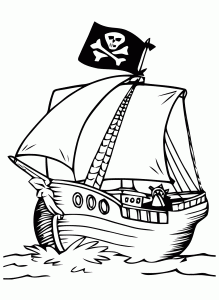 Image de pirate à imprimer et colorier