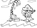 Coloriage de pirate gratuit à colorier