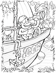 Un singe pirate rigolo