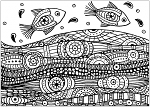 Coloriage enfant poisson