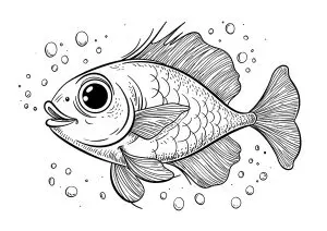 Simple Coloriage D'un Poisson