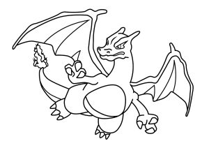 Coloriage pokemon dracaufeu 00002