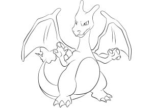 Coloriage pokemon dracaufeu 00003