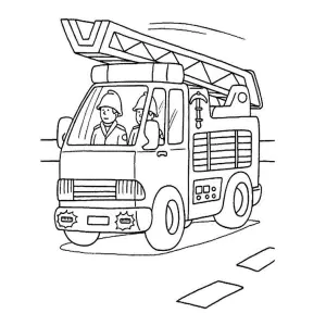 Coloriage De Pompier Pour Enfants