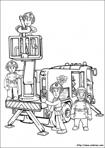 Coloriage De Pompier Gratuit à Colorier