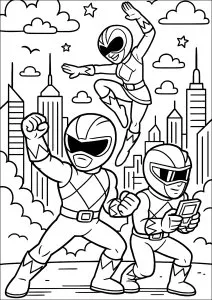 Power rangers en action