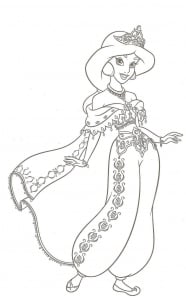 Coloriage princesse 9