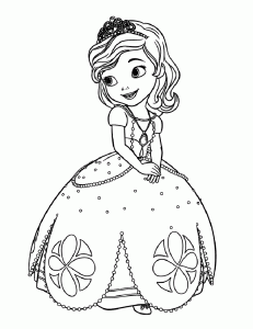 Coloriage De Princesse Sofia Disney à Colorier Pour Enfants