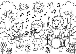 Concert joyeux en plein air