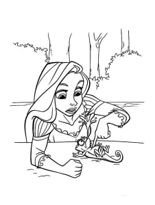 Raiponce avec Pascal le caméléon