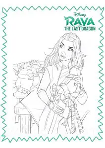 Le dernier Dragon - Coloriages de Raya et le Dernier Dragon à imprimer