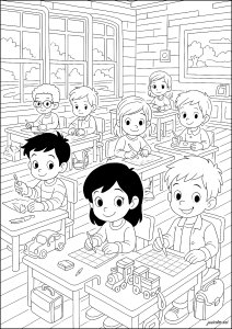 Apprentis Artistes En Pleine Créativité
