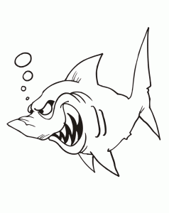 Coloriage de requin gratuit à colorier