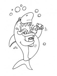 Coloriage de requin à colorier pour enfants