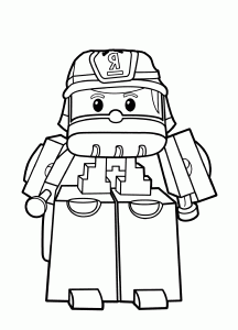 Coloriage de Robocar Poli gratuit à colorier