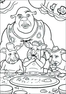 Shrek et les trois petits cochons