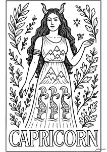 Coloriage enfants deesse montagnes 12345