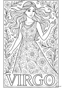 Coloriage enfants femme fleurs 76412