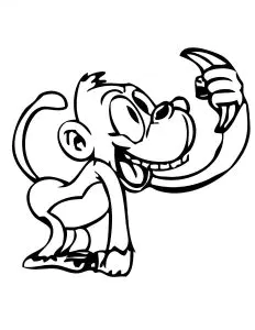 Coloriage De Singe Pour Enfants