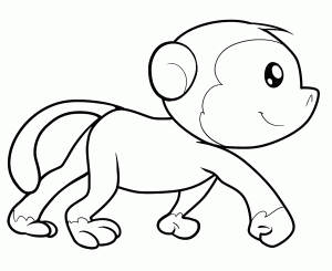 Coloriage De Singe à Telecharger Gratuitement