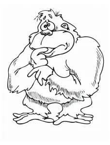 Coloriage De Singe Pour Enfants