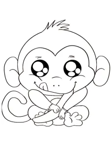 Coloriage De Singe Gratuit à Colorier