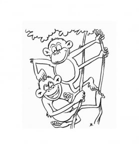 Coloriage De Singe Pour Enfants
