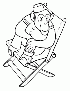 Coloriage de singe à télécharger