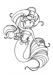 Coloriage sirene 1